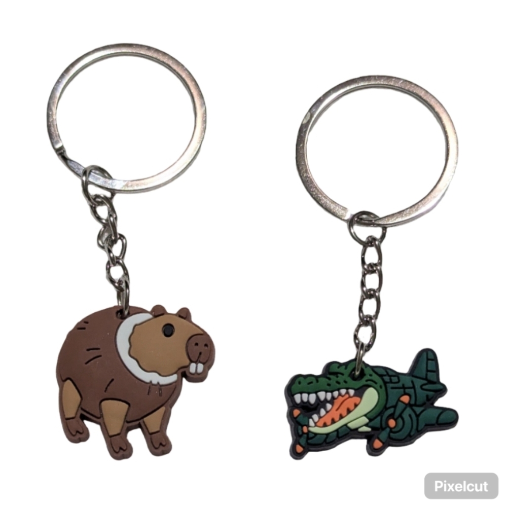 Novelty Funny Meme Inspired Italian Brainrot Keychain Set